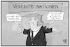 Cartoon: Trumps Tote (small) by Kostas Koufogiorgos tagged karikatur,koufogiorgos,illustration,cartoon,trump,tote,un,sicherheitsrat,vereinte,nationen,witz,missverständnis,usa,lachen,humor