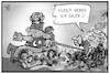 Cartoon: Trumps Vermittlungsversuche (small) by Kostas Koufogiorgos tagged karikatur,koufogiorgos,illustration,cartoon,trump,erdogan,panzer,syrien,krieg,konflikt