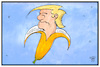 Cartoon: Trumps Vertraute (small) by Kostas Koufogiorgos tagged karikatur,koufogiorgos,illustration,cartoon,cohen,manafort,trump,banane,usa,schutz,vertraute,verfahren,justiz,präsident