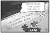 Cartoon: US-Sanktionen gegen Iran (small) by Kostas Koufogiorgos tagged karikatur,koufogiorgos,illustration,cartoon,iran,sanktionen,trump,mauer,geschichte,zitat,historisch,wirtschaft,usa,un,internationaler,gerichtshof