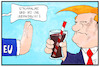 Cartoon: US-Strafzölle (small) by Kostas Koufogiorgos tagged karikatur,koufogiorgos,illustration,cartoon,usa,strafzoll,trump,eu,europa