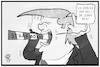 Cartoon: US-Strafzölle (small) by Kostas Koufogiorgos tagged karikatur koufogiorgos illustration cartoon usa strafzoll trump schranke zunge ärgern handelspartner eu wirtschaft