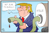 Cartoon: US-Wahlkampf (small) by Kostas Koufogiorgos tagged karikatur,koufogiorgos,illustration,cartoon,usa,tv,duell,trump,gülle,wahlkampf