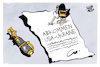 Cartoon: USA-Ukraine-Abkommen (small) by Kostas Koufogiorgos tagged karikatur,koufogiorgos,usa,ukraine,deutschland,strauss,abkommen,rohstoff