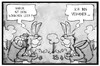 Cartoon: Vegane Ostern (small) by Kostas Koufogiorgos tagged karikatur,koufogiorgos,illustration,cartoon,ostern,osterhase,ostereier,veganer,ernährung,eier,tradition