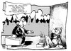 Cartoon: Verarmte Mittelschicht (small) by Kostas Koufogiorgos tagged mittelschicht,armut,bettler,geld,gesellschaft,obdachlosigkeit,arbeit,karikatur,kostas,koufogiorgos