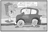 Cartoon: Verwarnung aus Flensburg (small) by Kostas Koufogiorgos tagged karikatur,koufogiorgos,illustration,cartoon,flensburg,nahles,radar,auto,spd,vorsitz,blitzer,simone,lange