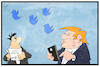 Cartoon: Vögel zählen (small) by Kostas Koufogiorgos tagged karikatur,koufogiorgos,illustration,cartoon,vogel,nabu,natur,schutzbund,studie,wildvogel,twitter,trump,usa