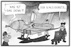 Cartoon: Von der Leyen (small) by Kostas Koufogiorgos tagged karikatur,koufogiorgos,cartoon,illustration,leyen,bundeswehr,verteidigungsministerin,schleudersitz,eu,kommission,präsidentin