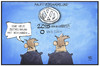 Cartoon: VW-Hauptversammlung (small) by Kostas Koufogiorgos tagged karikatur,koufogiorgos,illustration,cartoon,vw,volkswagen,eigentümerversammlung,zeitrechnung,uhr,piech,neustart,neuanfang,wirtschaft