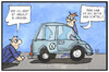Cartoon: VW-Skandal (small) by Kostas Koufogiorgos tagged karikatur,koufogiorgos,illustration,cartoon,vw,auto,abgas,skandal,co2,test,automobilindustrie,wirtschaft,verbraucher,prüfer