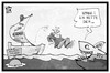 Cartoon: Wahl in Mecklenburg-Vorpommern (small) by Kostas Koufogiorgos tagged karikatur,koufogiorgos,illustration,cartoon,wahl,landtagswahl,afd,cdu,spd,linke,gruene,wähler,hai,sprung,wasser,politik