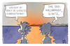 Cartoon: Waldbrände in Südeuropa (small) by Kostas Koufogiorgos tagged karikatur,koufogiorgos,waldbrand,sonnenuntergang,urlaub,tourist