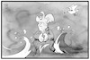 Cartoon: Wellenbrecherin (small) by Kostas Koufogiorgos tagged karikatur,koufogiorgos,illustration,cartoon,wellenbrecherin,welle,corona,pandemie,covid,bundeskanzlerin