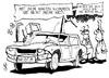 Cartoon: Wirtschaftsprognose (small) by Kostas Koufogiorgos tagged wirtschaft,wachstum,prognose,auto,geld,reifen,deutschland