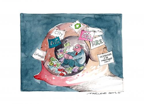 Cartoon: Schnecken-Manager (medium) by Marlene Pohle tagged krise