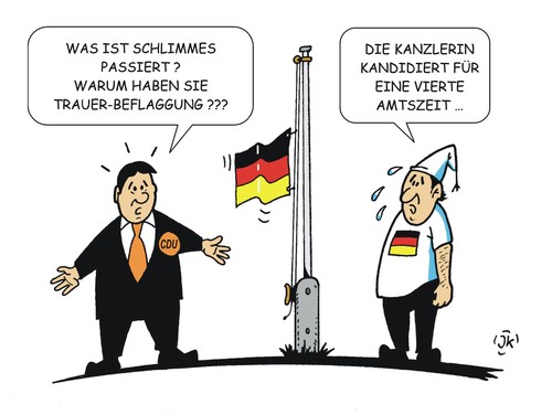 Cartoon: Merkel-Kandidatur 2 (medium) by JotKa tagged merkel,kandidatur,bundestagswahl,2017,kanzlerkandidat,bundeskanzlerin,merkel,kandidatur,bundestagswahl,2017,kanzlerkandidat,bundeskanzlerin