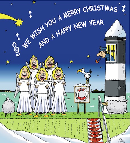 Cartoon: Seasons Greetings (medium) by JotKa tagged weihnachten,christmas,xmas,neujahr,new,year,feiertage,holidays,weihnachten,christmas,xmas,neujahr,new,year,feiertage,holidays