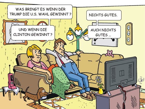 Cartoon: US Präsidentschaftswahl (medium) by JotKa tagged votes,wahlen,trump,clinton,präsident,usa,usa,präsident,clinton,trump,wahlen,votes