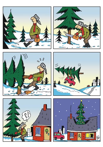 Cartoon: Weihnachtsbaum (medium) by JotKa tagged weihnachten,wald,weihnachtsbaum,christmastree,feiertage,natür,bäume,säge,kettensäge,männer,weihnachten,wald,weihnachtsbaum,christmastree,feiertage,natür,bäume,säge,kettensäge,männer