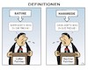 Cartoon: Definitionen (small) by JotKa tagged definition satire hass hassrede politiker linkes spektrum rechtes spectrum parteien umgangston politik