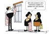 Cartoon: Die richtige Größe (small) by JotKa tagged otto ehe beziehungen mann frau er sie hausfrau hausmann gardinen größe liebe