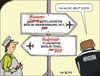 Cartoon: Flughafen BER (small) by JotKa tagged flughafen berlin schönefeld tegel luftfahrt brandschutz mehdorn baustopp steuern steuergelder