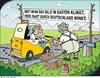 Cartoon: Mautstelle (small) by JotKa tagged maut autobahnmaut strassenbenutzungsgebühr ausländermaut eu csu cdu spd groko bayern seehofer grenze grenzverkehr wien österreich pkwmaut strassenbau steuern kfzsteuern