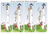 Cartoon: Rapunzel (small) by JotKa tagged rapunzel märchen tragödien balladen mann prinz frau jungfrau prinzessin zopf haare turm unfälle liebe