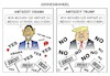 Cartoon: Sinneswandel (small) by JotKa tagged usa,mexico,grenze,grenzsicherung,mauer,wall,republikaner,demokraten,representantenhaus,trump,obama,wahlkampf,parteien,shut,down,haushaltssperre
