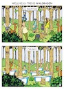 Cartoon: Wellness-Trend Waldbaden (small) by JotKa tagged waldbaden,wald,baden,hygiene,natur,wellness,sport,gesundheit,pflanzen,blätter,entspannung,trends