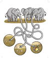 Cartoon: Elephants (small) by grega tagged wild,animals
