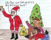 Cartoon: Weihnachtsmann-Verwechslung (small) by Salatdressing tagged weihnachtsmann weihnachten nikolaus geschenke heiligabend traurig falsch sack schenken gelber gelb abfall verwechslung dumm blöd christkind
