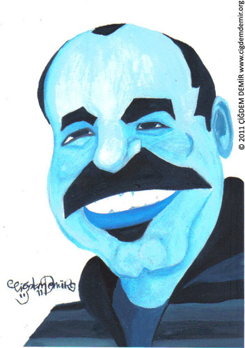 Cartoon: Mustafa Saygin (medium) by CIGDEM DEMIR tagged caricature,cartoon,portrait,demir,cigdem,saygin,mustafa