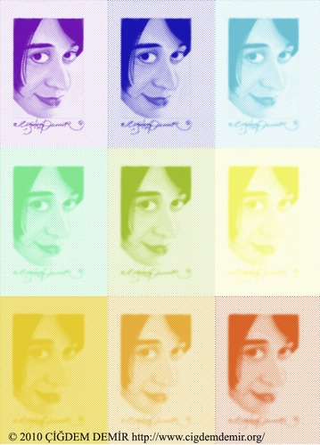 Cartoon: woman in colors (medium) by CIGDEM DEMIR tagged cigdem,demir,colors