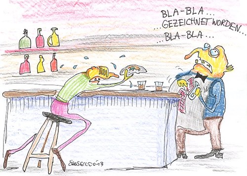 Cartoon: An der Bar (medium) by Eggs Gildo tagged bar,porträt,hässlich