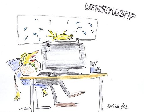 Cartoon: Dienstagstip (medium) by Eggs Gildo tagged dienstag,arbeit,arbeitswut