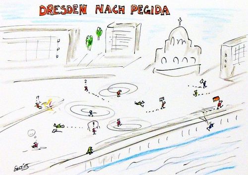 Cartoon: Führerlos durch die Nacht... (medium) by Eggs Gildo tagged pegida,islamisierung