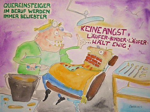 Cartoon: Quereinsteiger (medium) by Eggs Gildo tagged maurer