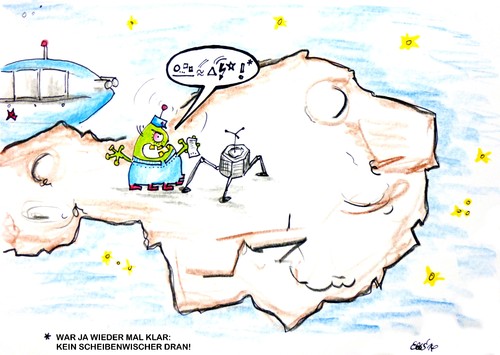 Cartoon: Weltraumschrott (medium) by Eggs Gildo tagged philae,komet,rosetta,tschuri