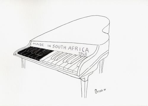 Cartoon: apartheid souvenir (medium) by bernie tagged apartheid,racism,africa
