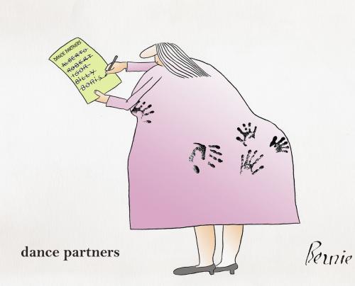 Cartoon: dance partners (medium) by bernie tagged woman,