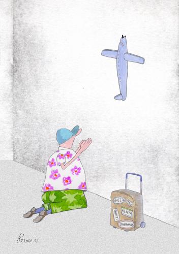 Cartoon: Tourist Religion (medium) by bernie tagged tourism,holidays