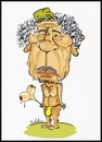 Cartoon: Gaddfi (small) by Babak Mo tagged gaddafi,cartoon,babak,karikatures