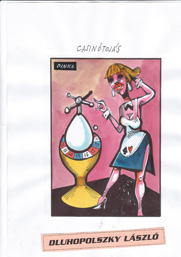 Cartoon: casino egg (medium) by Dluho tagged gambling,illustration,spielsucht,casino,spielen,zocken