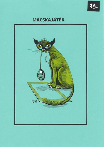 Cartoon: Cat and Mouse (medium) by Dluho tagged cat,and,mouse,tier,tiere,katze,kater,computer,maus,fangen,jäger,beute,technik,technologie