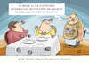 Cartoon: Austernzeit (small) by Dodenhoff Cartoons tagged meeresfruechte,austern,amerikanisch,kellner,schusswaffen,usa,mauerbau,trump,gastronomie,erlebnisgastronomie,paar,mann,frau,schalentiere,essen,gehen,amerika