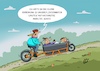 Cartoon: Nachhaltige Mobilität (small) by Dodenhoff Cartoons tagged lastenräder,familienleben,nachhaltigkeit,mobilität,paare,eltern,kinder,emobilität,co2,feinstaub