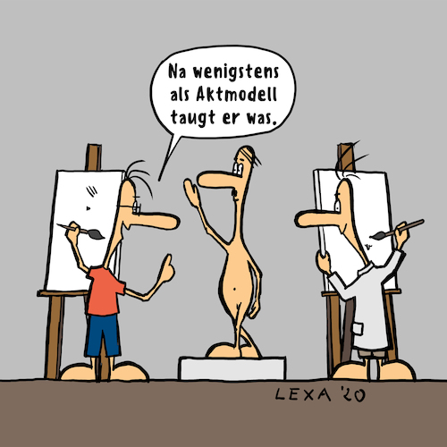 Cartoon: lexatoon Aktmodell Adolf (medium) by lexatoons tagged lexatoon,aktmodell,adolf,malerei,kunstschule,model,lexatoon,aktmodell,adolf,malerei,kunstschule,model