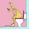 Cartoon: The Stinker (small) by lexatoons tagged rodin,philosophie,thinker,stinker,wc,toilette